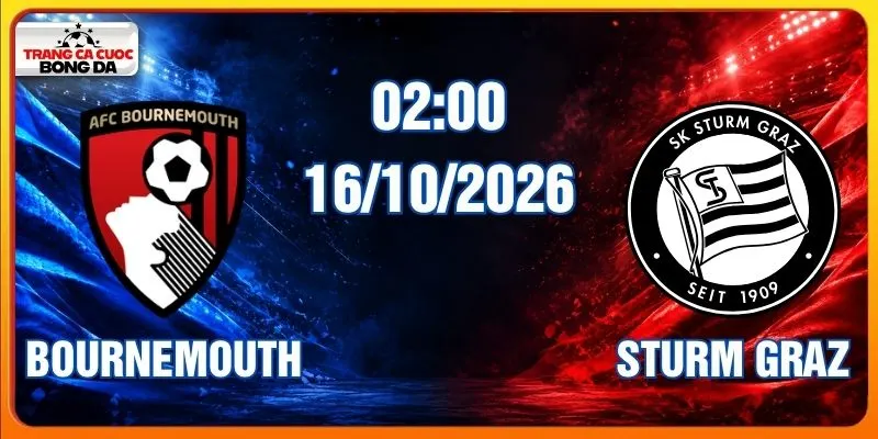 Soi kèo Bournemouth vs Sturm Graz, 2h 16/10 - Europa League